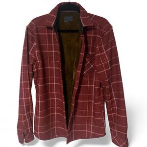 Day & Age Classic Red Plaid Men's Shirt Jacket